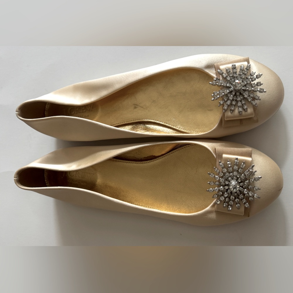J.Crew Collection Satin Ballerina Shoes